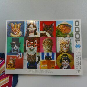 Eurographics Funny Cats by Lucia Heffernan 1000 Piece Jigsaw Puzzle